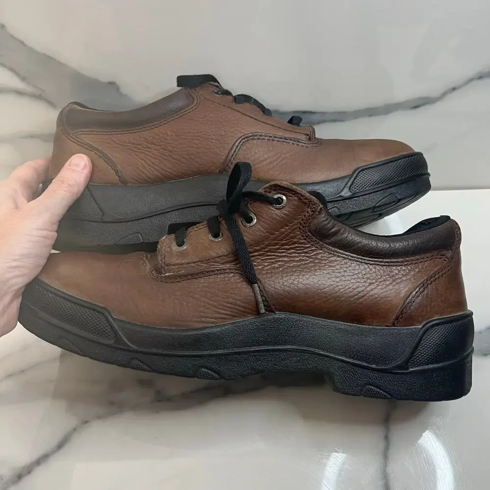 Red Wing 6611 Men's Brown Leather Steel Toe Lace-Up Work Shoes Sz 10 D Safety
